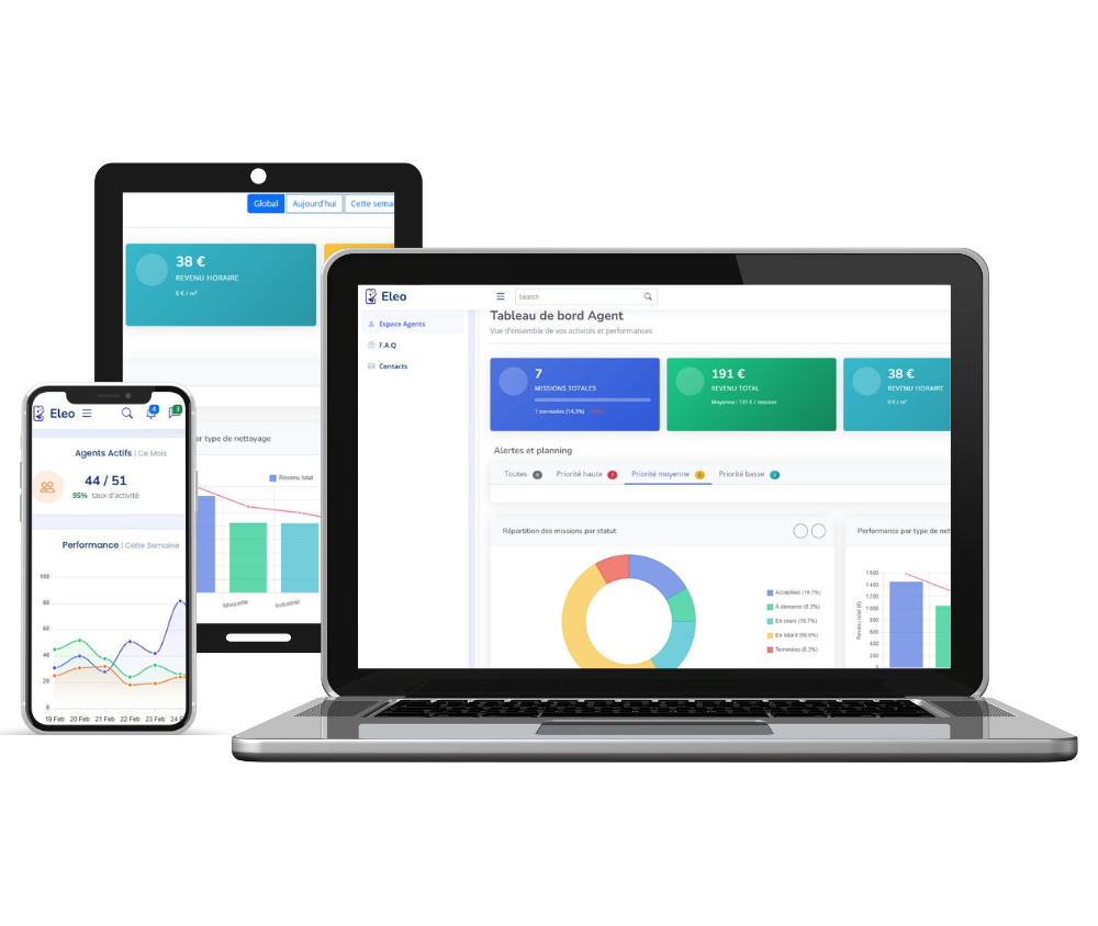 Application Eleo Pro pour la gestion d'équipes de nettoyage